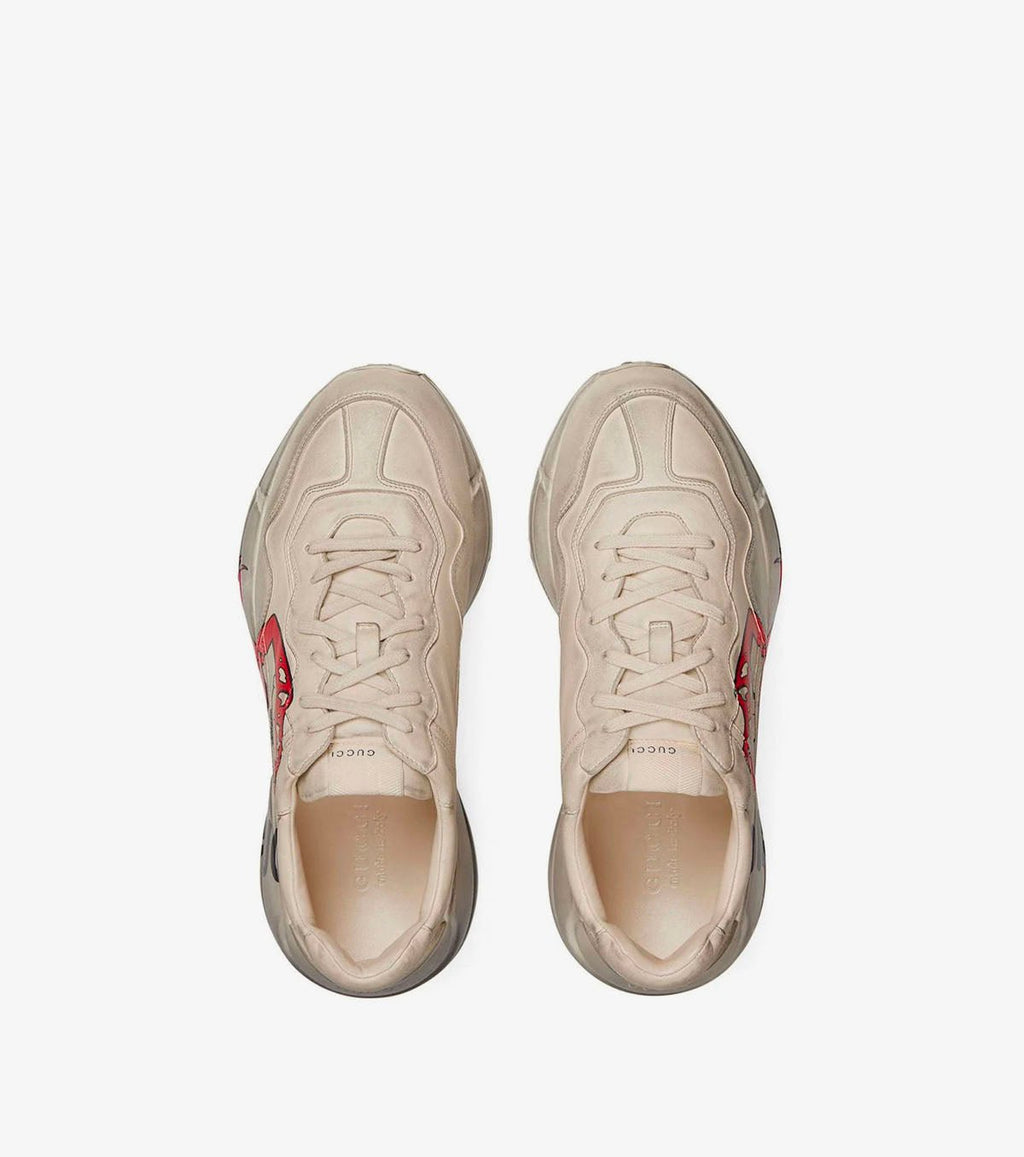 Rhyton sneaker with mouth print