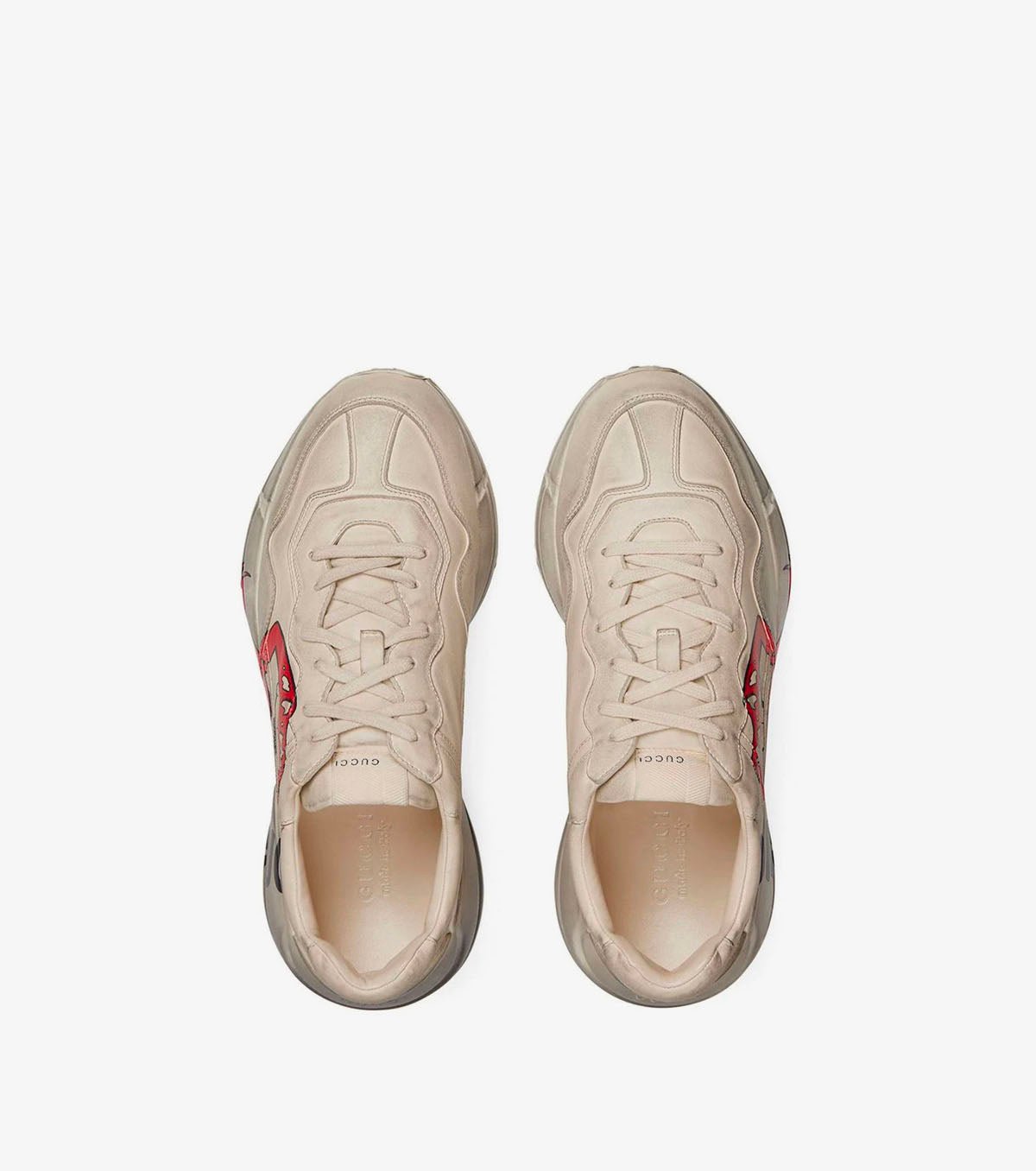 Rhyton sneaker with mouth print